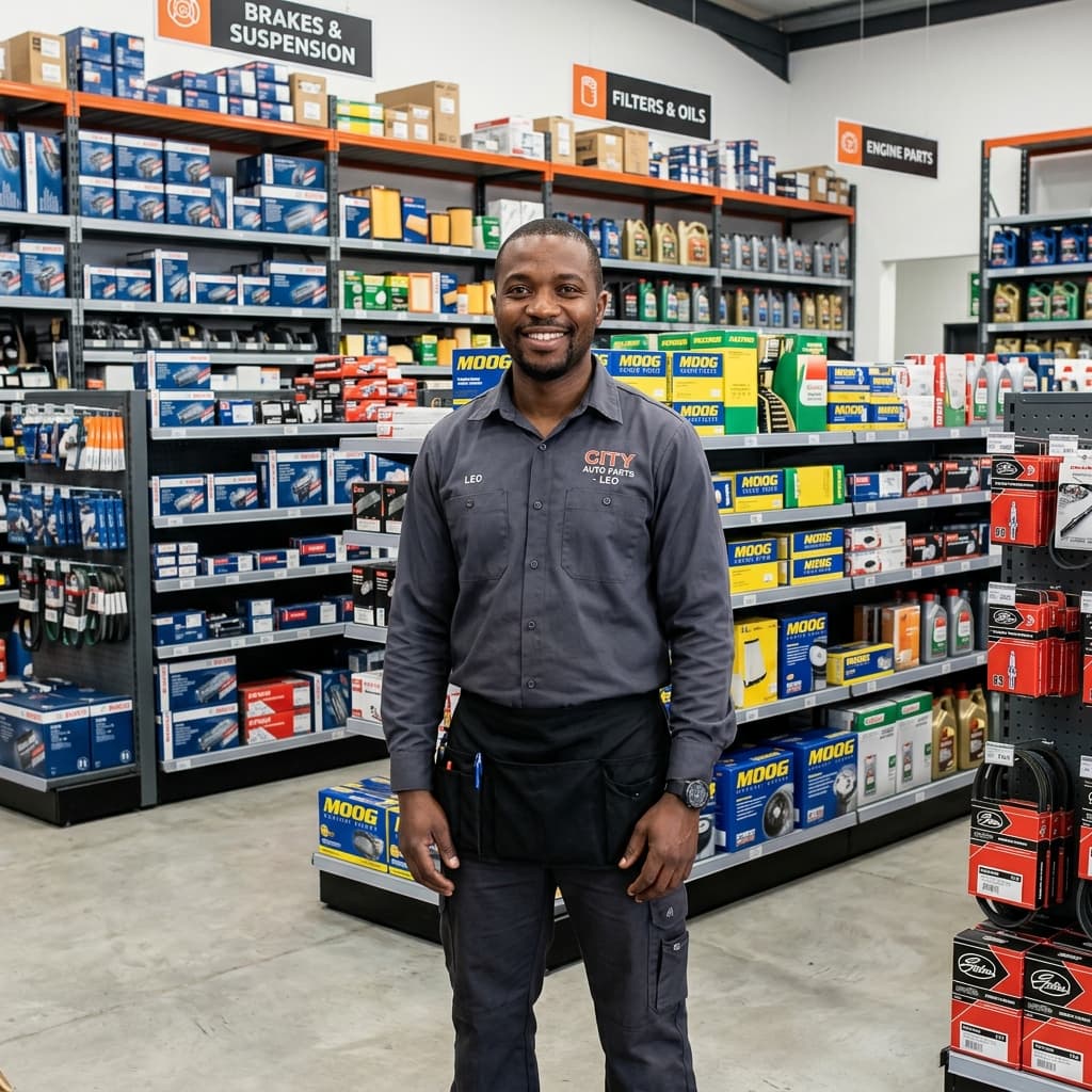 Local mechanic in auto parts store